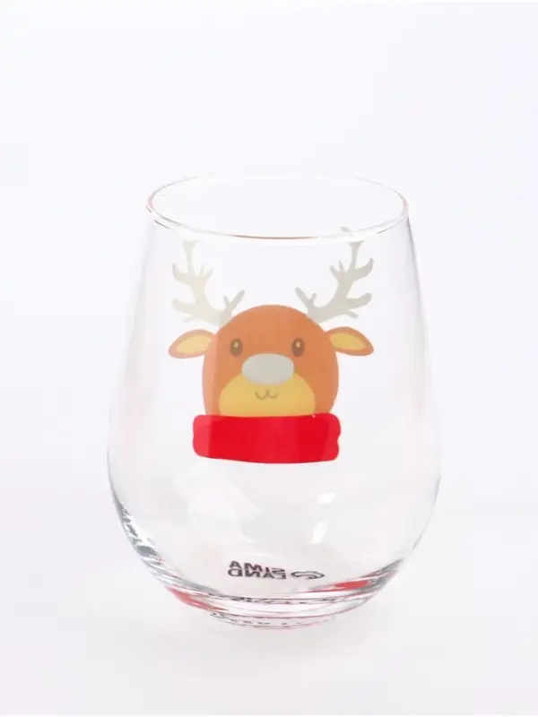Стакан стеклянный новогодний &laquo;Оленёнок&raquo;, 620 мл