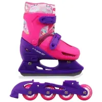 Набор: коньки детские раздвижные Snow Cat, с роликовой платформой, защита, размер 34-37