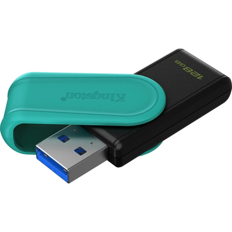 Флеш-память Kingston DataTraveler Exodia S,128Гб,USB 3.2,черный,бирюзовый