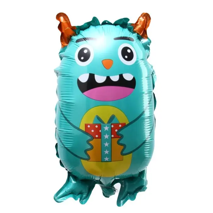 Воздушный шар фольгированный 14 Воздушный шар фольгированный 14" «Добрый монстрик», фигура, для палочки