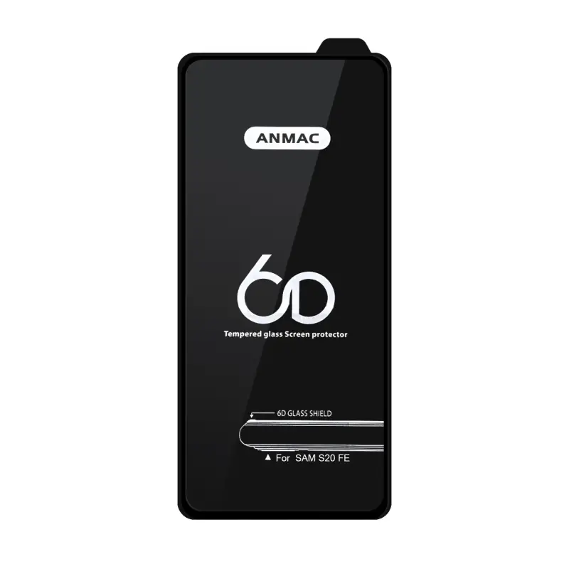 Защитное стекло для Samsung S20 FE Anmac 6D Black без упаковки Арт. 1137171 (10 шт./уп.)