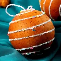 Набор украшений пластик 8 шт "Печенье" d-8 см и 11 см, коричневый