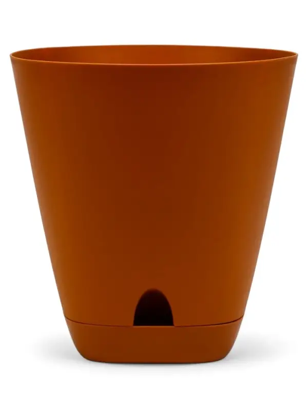 Кашпо с прикорневым поливом 8 л D-24см, H-25см карамель  Кашпо с прикорневым поливом 8 л D-24см, H-25см карамель "Гранд"