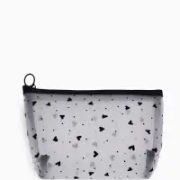 Косметичка дор Сердца, сетка 17*6,5*13,5, отд на молнии, белый Косметичка дор Сердца, сетка 17*6,5*13,5, отд на молнии, белый