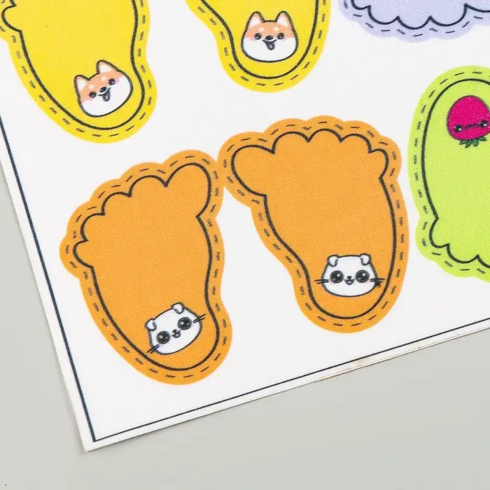 Бирки для обуви. Набор именных наклеек для маркировки детской обуви &laquo;Озорной котёнок&raquo;, 32 шт.