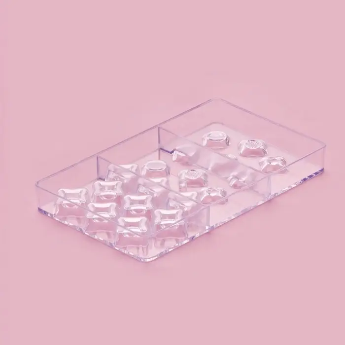 Форма для конфет и шоколада &laquo;Блеск&raquo;, 18 ячеек, 20&times;12&times;2.5 см, пластик, прозрачная