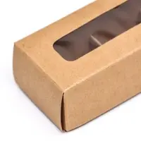 Коробка для 3 конфеты, с окном 13×5×3.3 см
