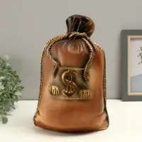 Копилка для денег &laquo;Мешок: сто тысяч&raquo;, гипс, коричневый, 14&times;20&times;32 см