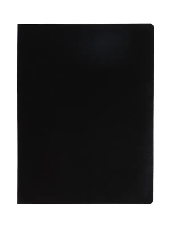 Папка с 10 вкладышами А4, 500 мкм, Calligrata, текстура &laquo;песок&raquo;, чёрная