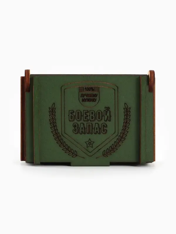 Коробка подарочная деревянная &laquo;Боевой запас&raquo; 8.5&times;6&times;3.5 см