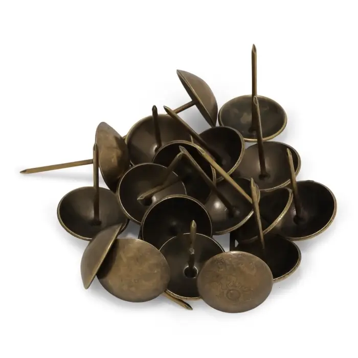 Гвозди ТУНДРА, декоративные, обивочные, 25&times;39 мм, бронза, 100 шт.