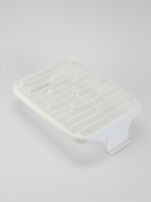 Туалет с сеткой, 44х33х11,5 см, бежевый/белый