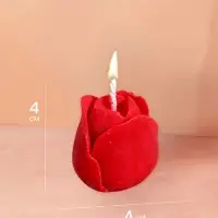 Свеча "Тюльпан" 4х4х4 см, соевый воск Свеча "Тюльпан" 4х4х4 см, соевый воск