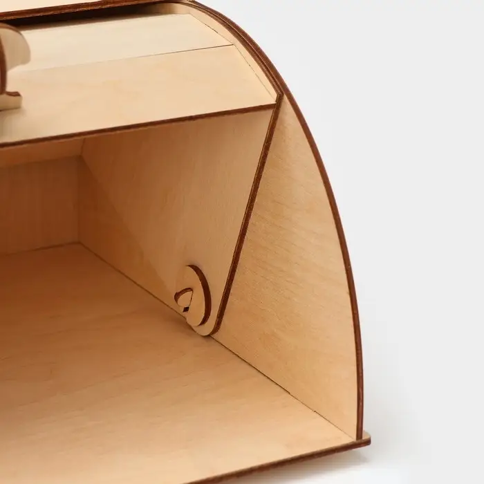 Хлебница деревянная, 26&times;26&times;15 см, бежевая