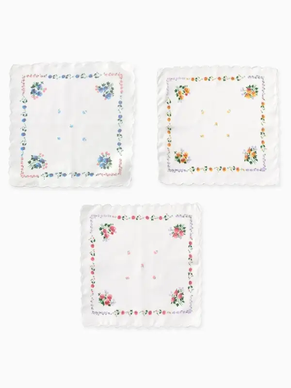 Платки носовые женские Экономь и Я  Платки носовые женские Экономь и Я "Полянка" 30*30 см, (набор 12 шт), рис. МИКС,100% пэ
