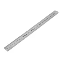 Линейка измерительная ТУНДРА, металлическая, шкала вытравлена, 300 мм