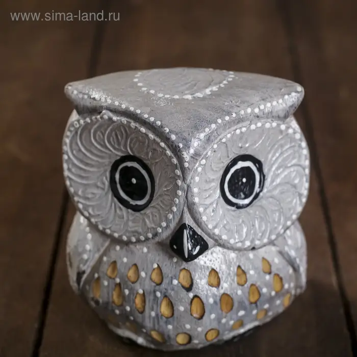 Сувенирный набор дерево Сувенирный набор дерево "Совы серые пятнистые" 6х19х8 см