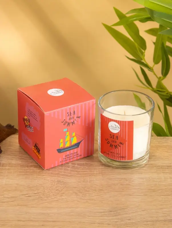 Свеча с кристаллом внутри Sea and Summer Свеча с кристаллом внутри Sea and Summer "Jade orchid" орхидея, 120 гр