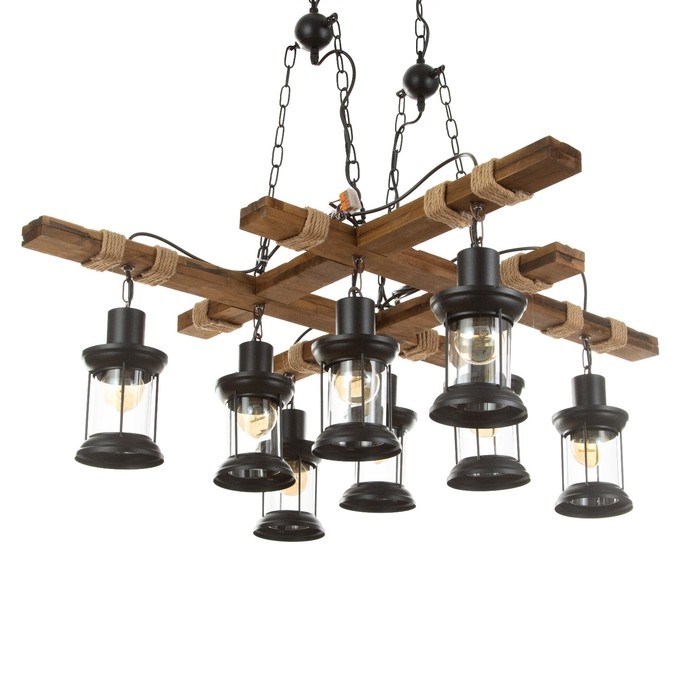 Люстра Люстра "Хольми" 8хЕ27 40Вт черный 68х68х100 см