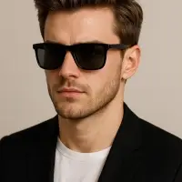 Очки солнцезащитные OneSun, UV 400, дужка 14.5 см, ширина 14 см, линза 5&times;6 см, чёрные