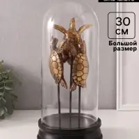 Фигурка в колбе &laquo;Три черепахи в море&raquo;, полистоун, 14&times;14&times;30 см