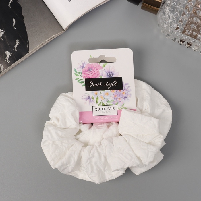 Резинка для волос Резинка для волос "Орбита" (набор 2 шт) Ариадна узор, 8 см, белый