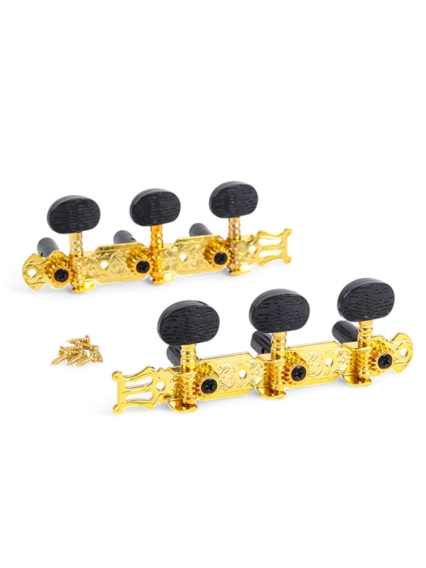 Комплект колковой механики Music Life черный с золотым Комплект колковой механики Music Life черный с золотым