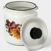 Бидон 3л (белая) декор микс