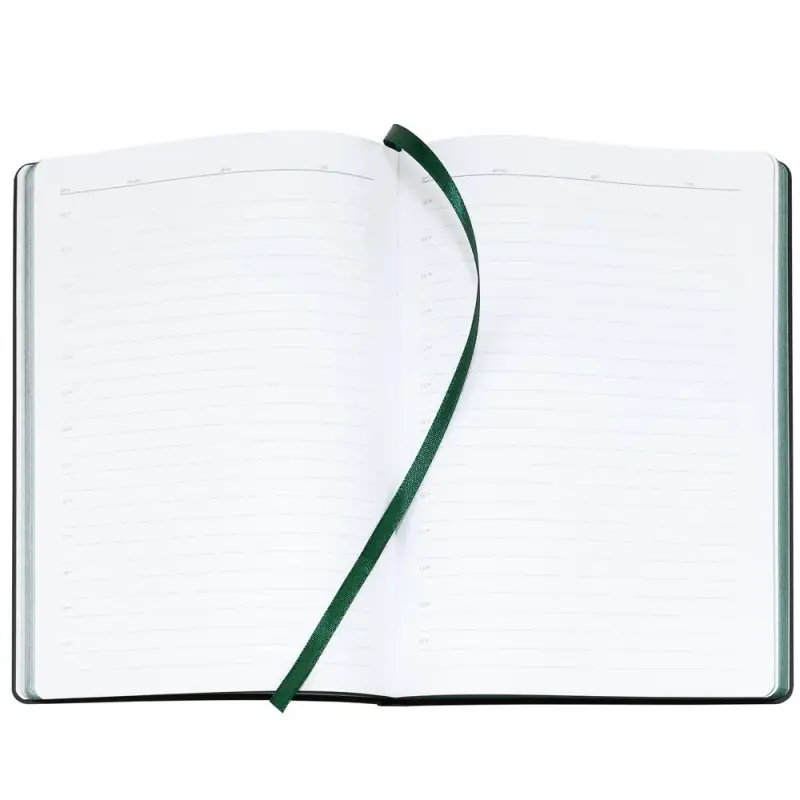 Ежедневник Bookmark, недатированный, черный с зеленым