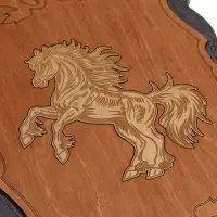 Нарды классические с гравировкой &laquo;Конь&raquo; 45&times;45 см, деревянные