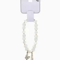 Браслет с подвесками &laquo;Сахарный. Бабочка&raquo;, d=6 см, шар №8, белый в золоте