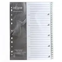 Набор разделителей листов А4 Office-2000, цифровой 1-31, серые, пластик 120 мкм