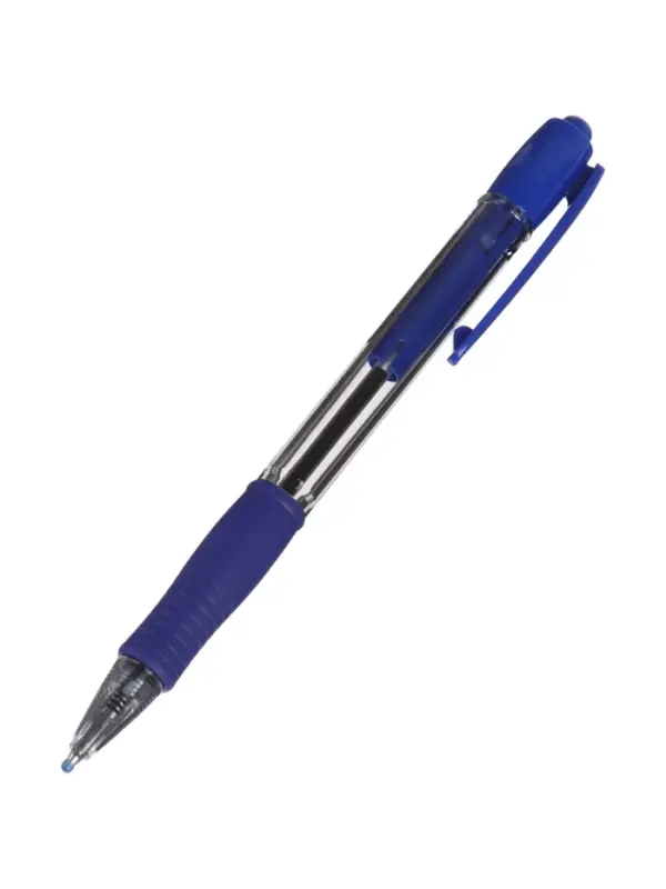 Ручка шариковая Pilot. Super Grip, автоматическая, синий стержень BPGP-10R-M (L), узел 1 мм, на масляной основе, резиновый упор