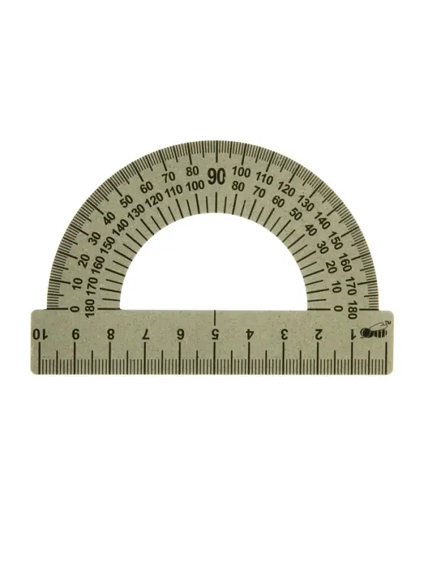 Транспортир металлический Calligrata, 10 см, 180&deg;