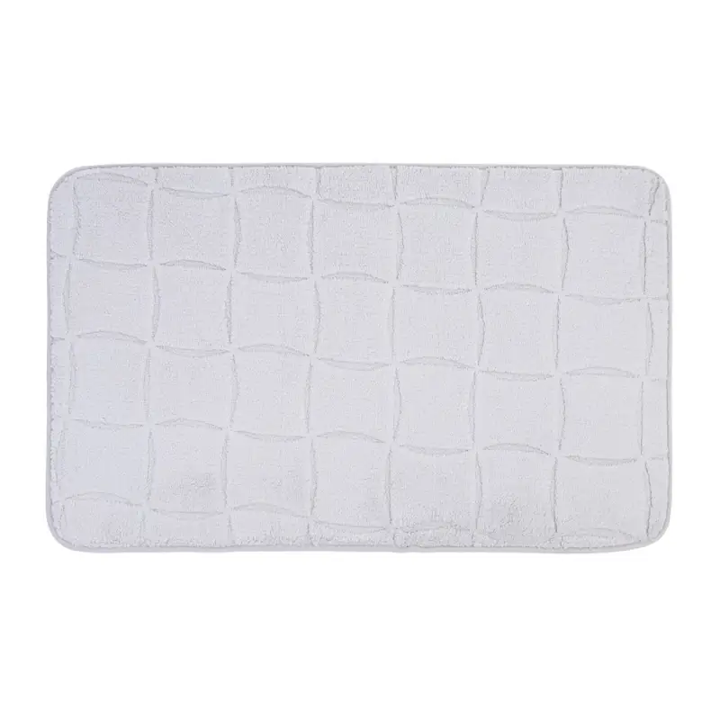 Коврик для ванной тм VETTA Рикард, вельвет, губка 0,8 см, полиэстер, 50х80 см, серый