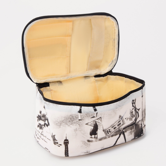 Косметичка на молнии, с ручкой, цвет серый Косметичка на молнии, с ручкой, цвет серый