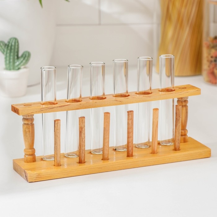 Набор шотов стеклянных на подставке «Алхимия», 6 предметов Набор шотов стеклянных на подставке «Алхимия», 6 предметов