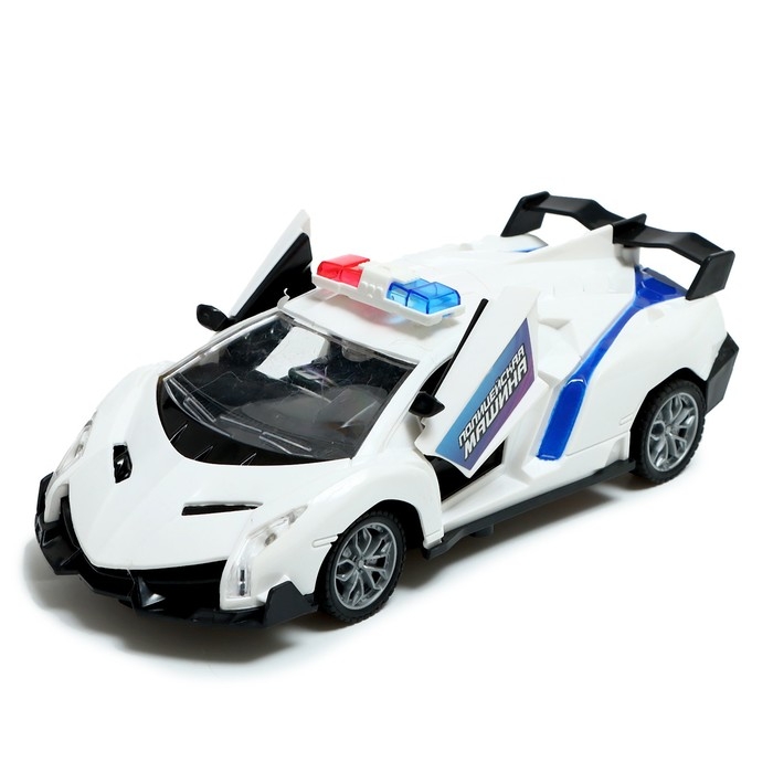 Машина радиоуправляемая «Полиция», световые эффекты, открываются двери, работает от батареек Машина радиоуправляемая «Полиция», световые эффекты, открываются двери, работает от батареек