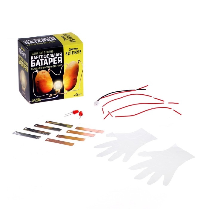 Набор для опытов «Картофельная батарейка» Набор для опытов «Картофельная батарейка»