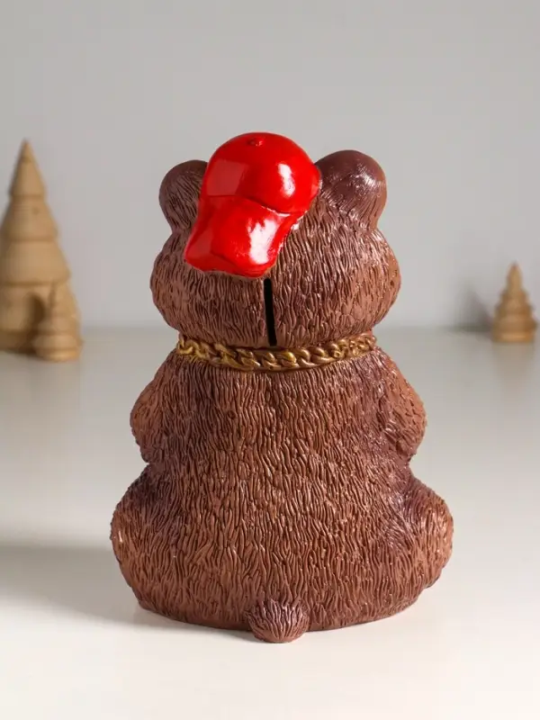 Копилка Копилка "Хомяк в кепке" 20 см, коричневый