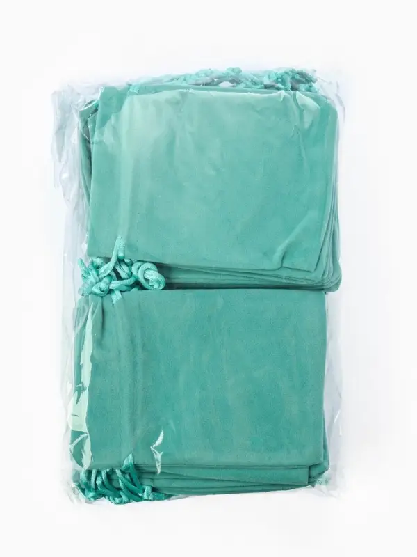 Набор мешочков бархатных 50 шт. &laquo;Классика&raquo;, 9&times;12 см, бирюзовый