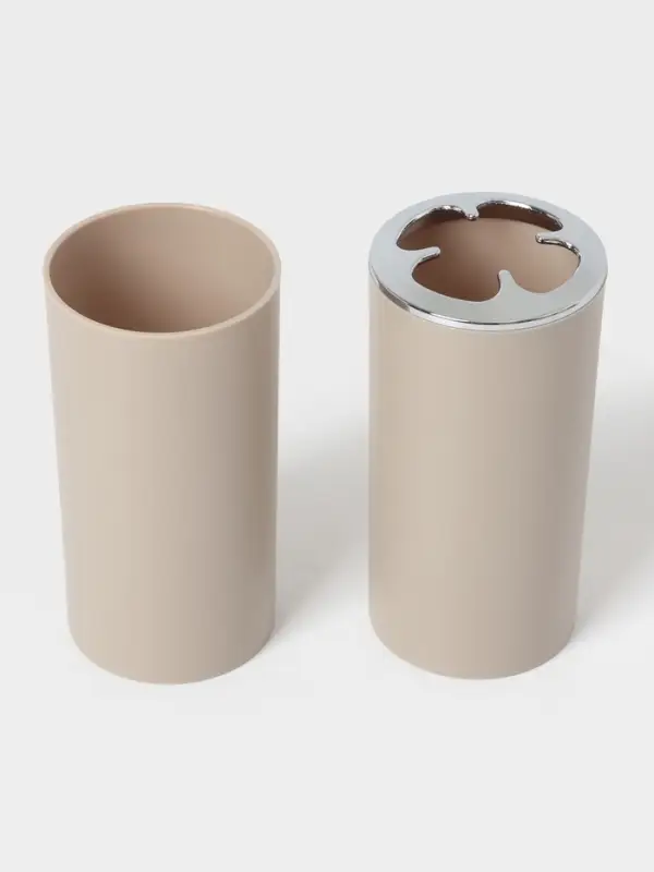 Набор аксессуаров для ванной комнаты SAVANNA &laquo;Сильва&raquo;, 6 предметов (дозатор, мыльница, 2 стакана, ёршик, ведро), цвет серый