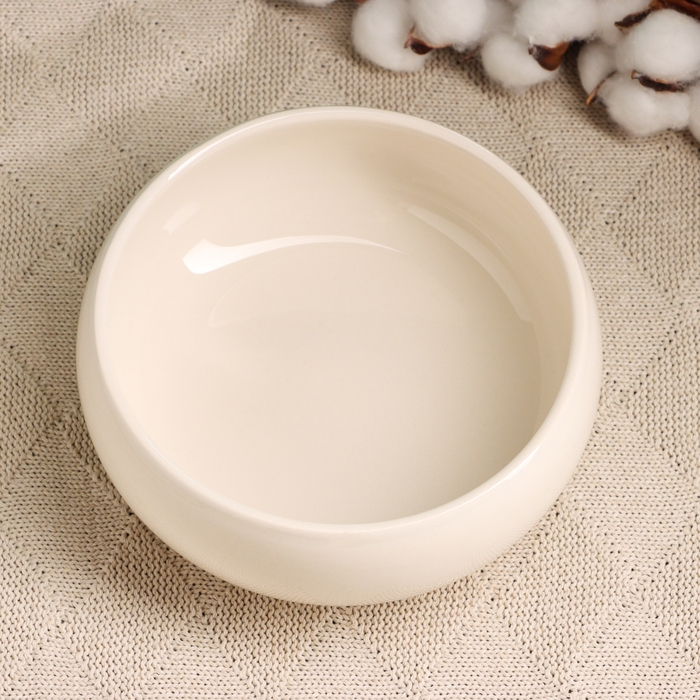 Кашпо - бонсай  Кашпо - бонсай "Мира" для кактусов и суккулентов, белое, 18х18х7см