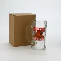 Кружка пивная стеклянная «Россия, моя страна», 500 мл