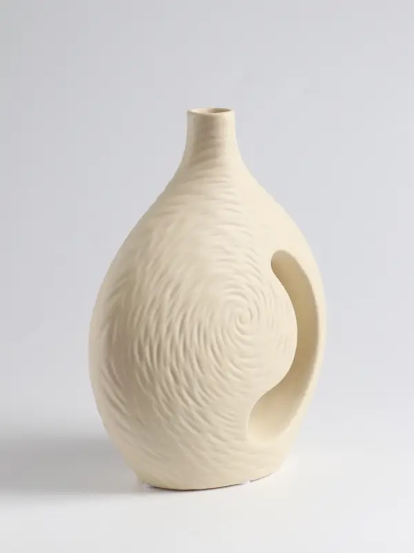 Ваза для цветов &laquo;Невада&raquo;, 23&times;16.5 см, керамика, бежевая