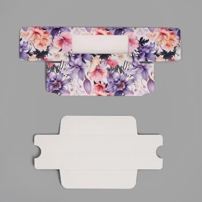 Коробка для макарун, кондитерская упаковка &laquo;Цветы&raquo;, 12 х 5.5 х 5.5 см