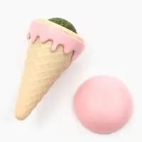 Игрушка для кошек из кошачьей мяты &laquo;Мороженое&raquo;, 5&times;4 с, на основании, розовая