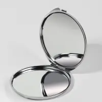 Зеркало складное, d=6 см, серебристое МИКС