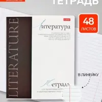 Предметная тетрадь по литературе Hatber &laquo;Буквица&raquo;, 48 листов, в линейку, со справочным материалом, обложка из мелованного картона