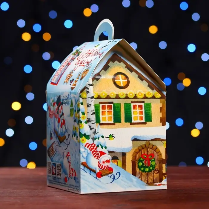 Подарочная коробка «Ярмарка» , домик 12×12×19 см